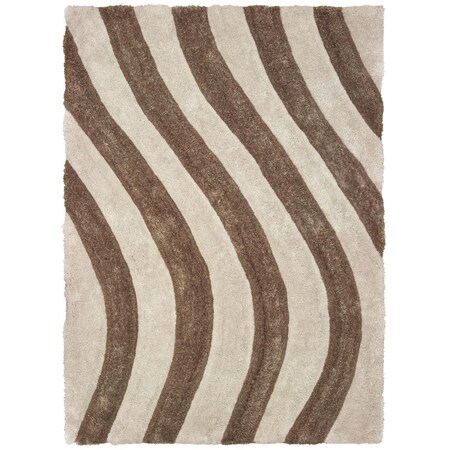 Manmade 1 ft. 10 in. x 3 ft. Finesse Streamer Beige Rectangle Accent Rug MA3089359